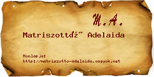 Matriszottó Adelaida névjegykártya